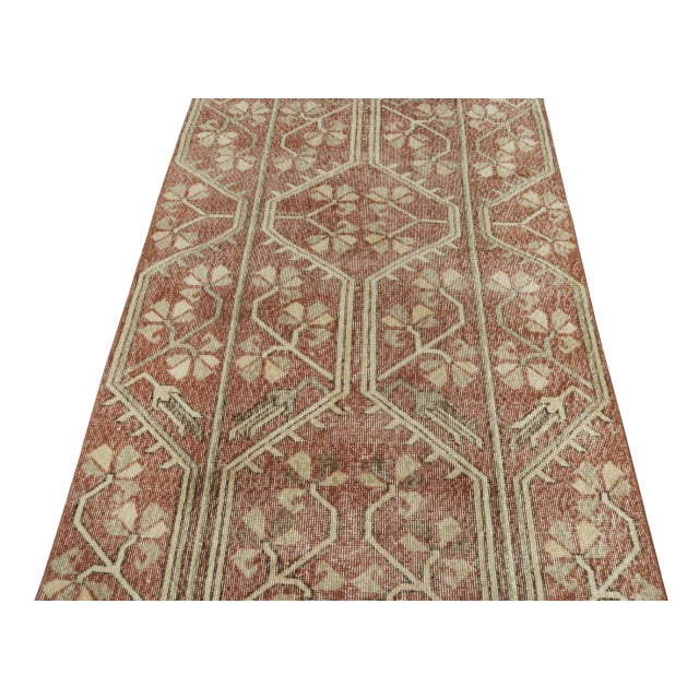 Traditional Vintage Zeki Müren Rug in Brown With Beige Pattern, by Rug & Kilim For Sale - Image 3 of 7