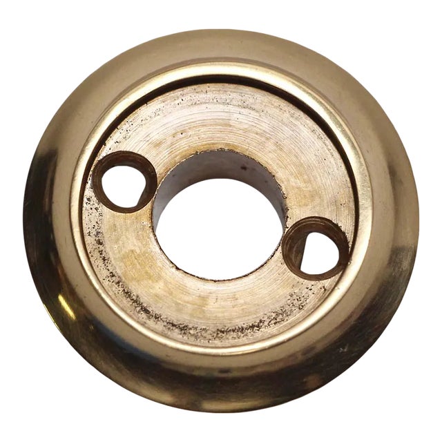 Mid 20th Century Solid Brass Flat Collar Door Rosette For Sale