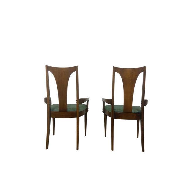 Mid-Century Sculptural High-Back Armchairs Attr. Broyhill Lenoir For Sale - Image 9 of 18