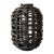 Organic Modern Black Wood Twig Lantern For Sale