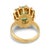 Vintage Oval Cut Emerald Diamond 14k Yellow Gold Engagement Ring, Size 5 For Sale In Los Angeles - Image 6 of 6