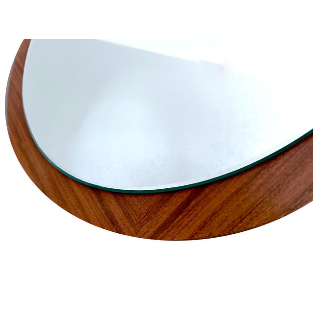 Large Scandinavian Mirror in Teak, 1960s For Sale - Image 4 of 6