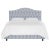 Transitional Kenmore Bed in Blue Snake Skin, King For Sale - Image 3 of 6