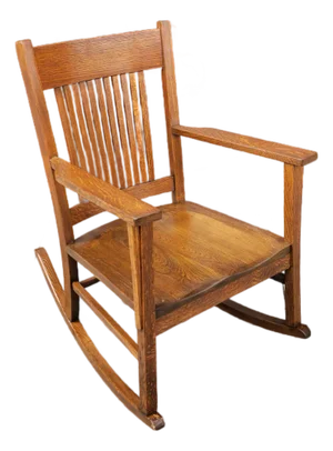 1920s Oak Rocking Chair