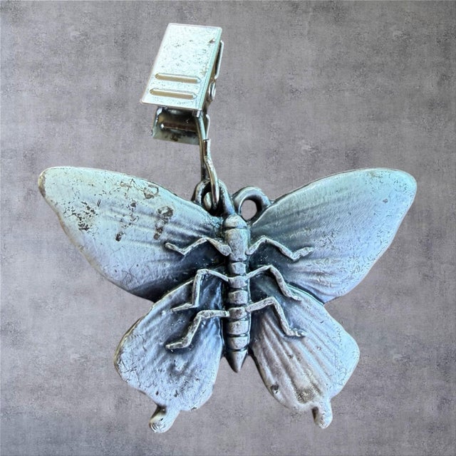 Vintage Cast Metal Insect Tablecloth Weights Set 6 Clips Ladybug Dragonfly Bee For Sale In Los Angeles - Image 6 of 10