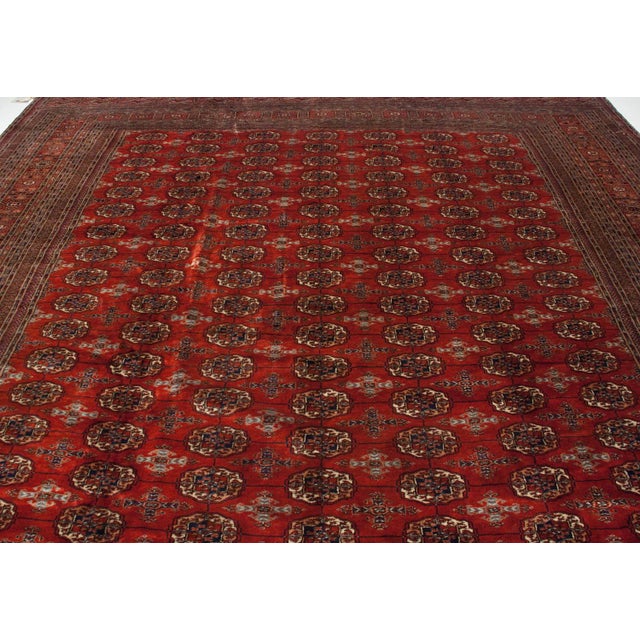 Vintage Fine Bokhara Square Rug - 12' X 12'6" For Sale - Image 10 of 12