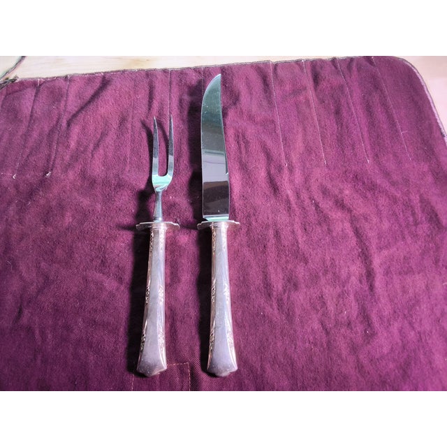 Gorham 1938 Sterling Silver Flatware, Greenbrier Pattern, 102 Pieces Including 18 Full Place Settings and Serving Pieces For Sale - Image 13 of 18