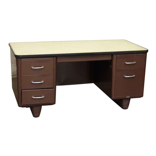 1960s Industrial Metal All Steel Office Executive Desk Chairish