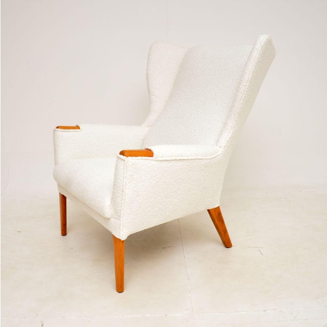 1960s Vintage Wing Back Lounge Chair attributed to Parker Knoll, 1960s For Sale - Image 5 of 10