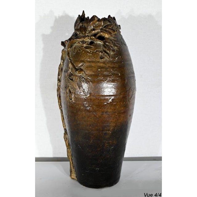 Art Nouveau Enameled Ceramic Vase by Korina, 1900s For Sale - Image 15 of 18