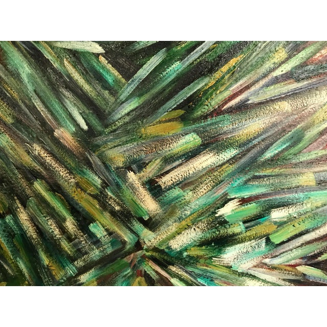 Emerald Symphony Original Abstract Oil Painting by Monique Nichols For Sale - Image 9 of 12