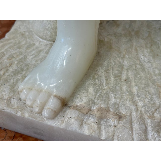 1980s Felipe Castaneda White Onyx Life Size Sculpture of a Nude Woman For Sale - Image 17 of 18