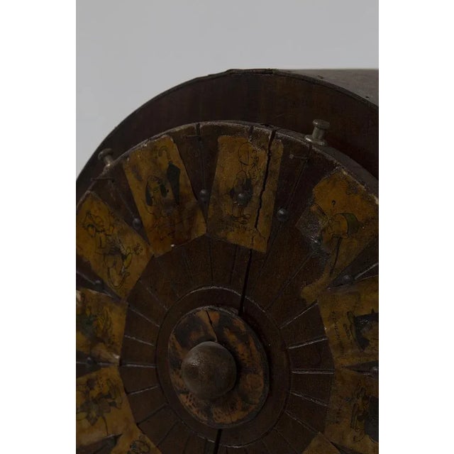 Wooden Roulette Game Wheel with Applied Figures, 1840s For Sale - Image 6 of 13