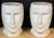 White Pair of Large Cubist Head Form Planter Vases, Postmodern, 2000s For Sale - Image 8 of 12