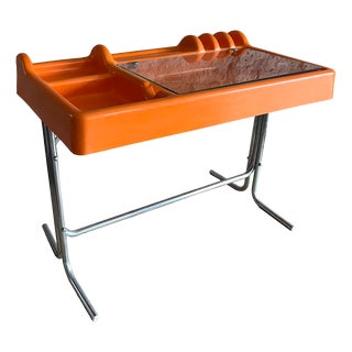 Space Age Orix Orange Writing Desk by Vittorio Parigi and Nani Prina for Molteni, 1970s For Sale