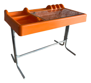 Space Age Orix Orange Writing Desk by Vittorio Parigi and Nani Prina for Molteni, 1970s