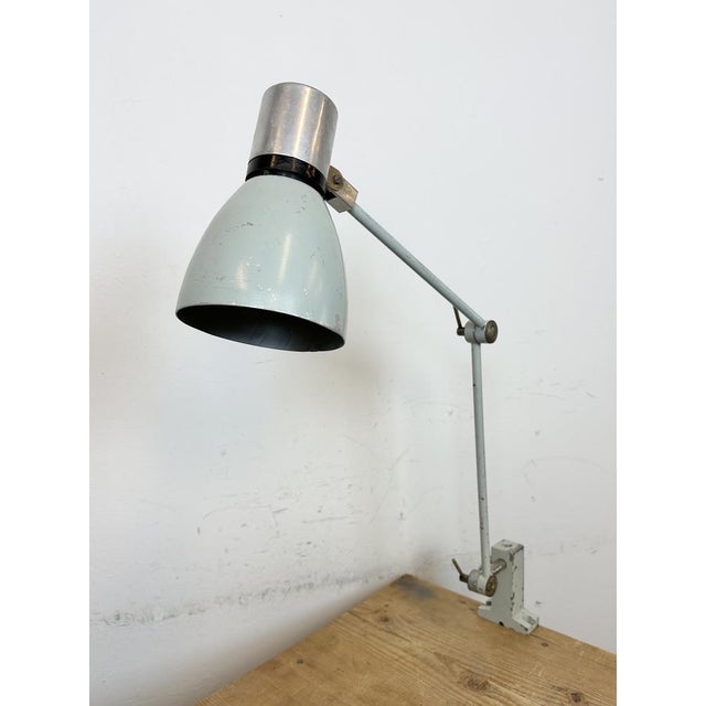 1970s Industrial Grey Table Lamp from Elektrosvit, 1970s For Sale - Image 5 of 18