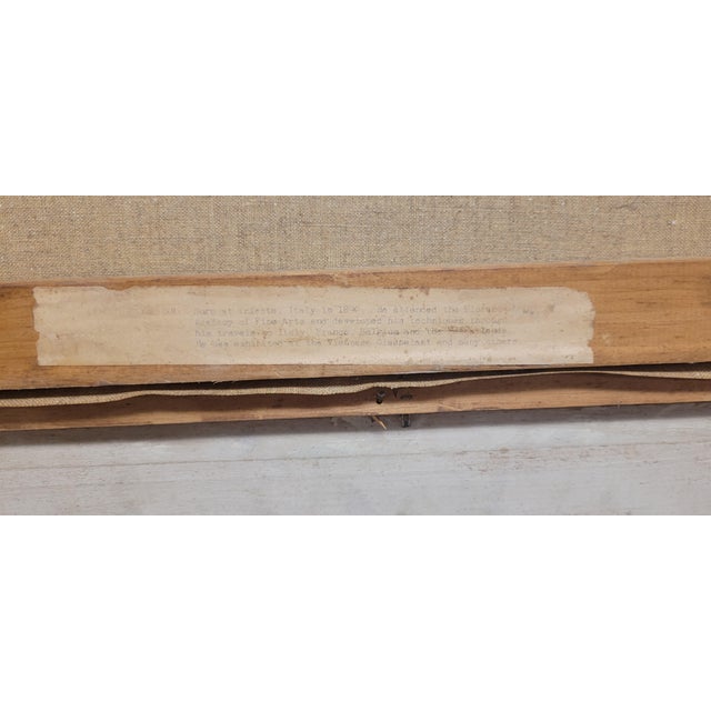 Realism Large Seascape 1950s Oil Painting Signed For Sale - Image 3 of 18