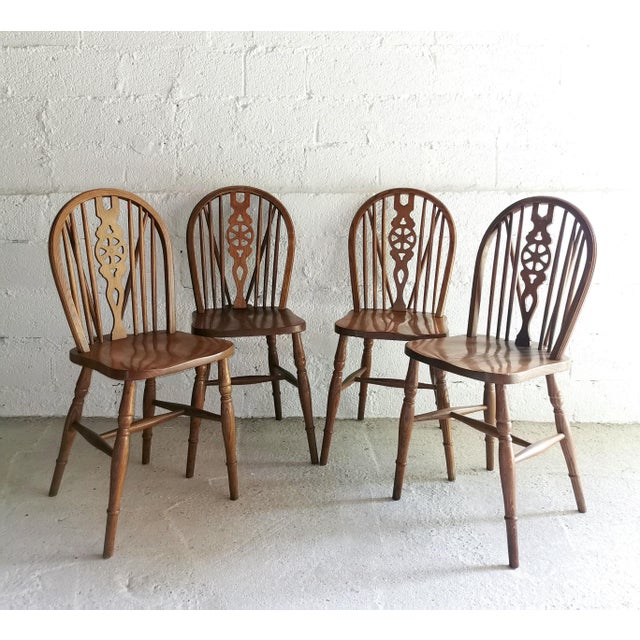 Antique Windsor Dining Chairs, 1920s, Set of 4 For Sale - Image 11 of 17