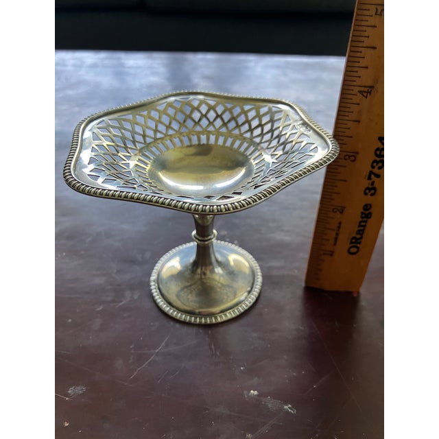Rare Martin Hall & Co Sterling Silver Miniature Comport Sweet Dish. Hallmarked, Sheffield Assay, Dates to 1908 For Sale In Miami - Image 6 of 6