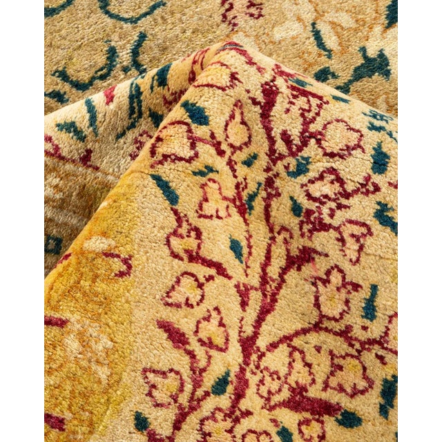 Textile Vintage Moroccan Hand Knotted Wool Area Rug, Gold - 6'0" X 8'9" For Sale - Image 7 of 9