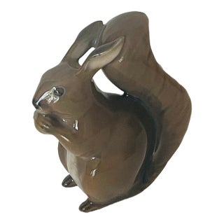 20 Th C Denmark Porcelain Small Squirrel Fogurine For Sale