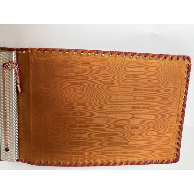 Textile Moroccan Hand-Tooled Leather Photo Album With Fantasia Scene, Circa 1940s For Sale - Image 7 of 14