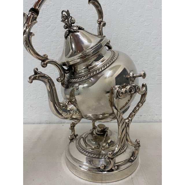 Silver Britannia Electro Plate Teapot on Tilting Stand W/ Burner Chairish