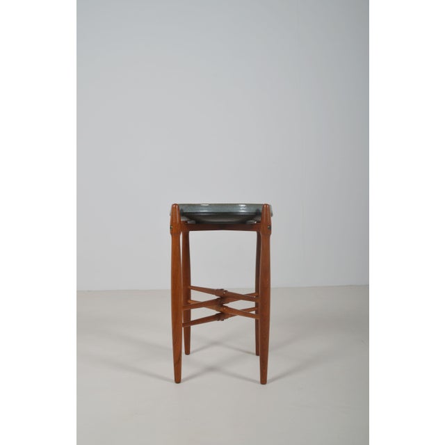 Poul Hundevad Side Table with Ceramic Bowl by Hundevad and Basse for Knabstrup, 1960s For Sale - Image 4 of 11