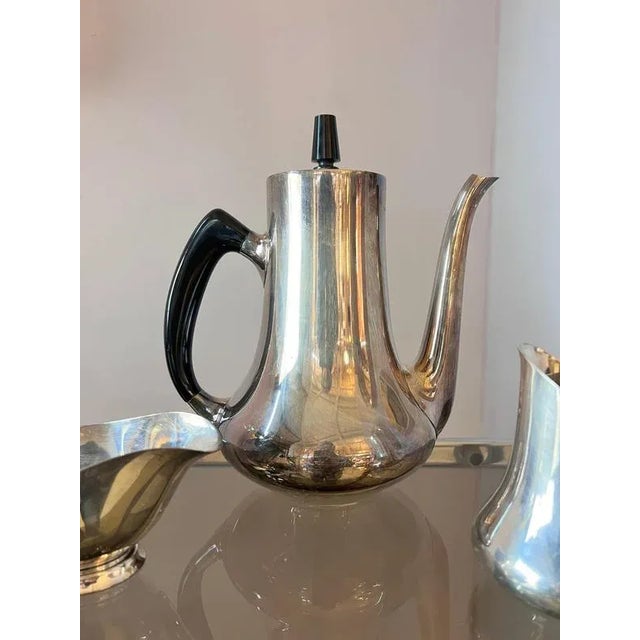 Jug and Sugar Bowl with Milk Jug and Sauce Boat by Hans Bunde for Cohr, Set of 4 For Sale - Image 9 of 11