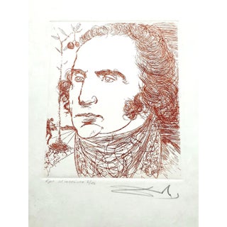 George Washington Etching by Salvador Dalí, 1967 For Sale