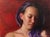 Figurative Study of Erin by Karen Offutt | Oil on panel portrait of a woman with purple hair For Sale - Image 3 of 4