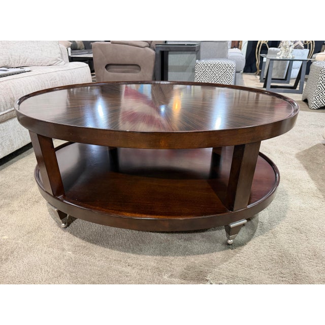 Modern Thomasville Dark Brown Coffee Table For Sale - Image 3 of 7
