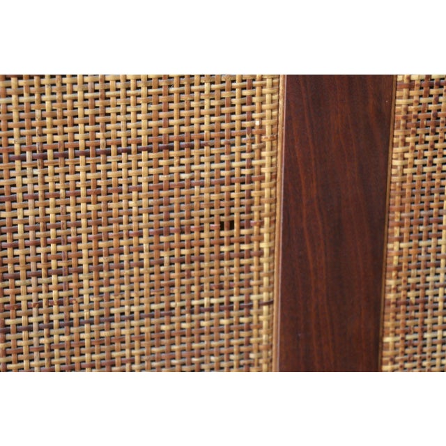 Mid-Century Modern Baldwin Acrosonic Walnut Upright Piano With Cane Panels, Circa 1960s For Sale - Image 16 of 18