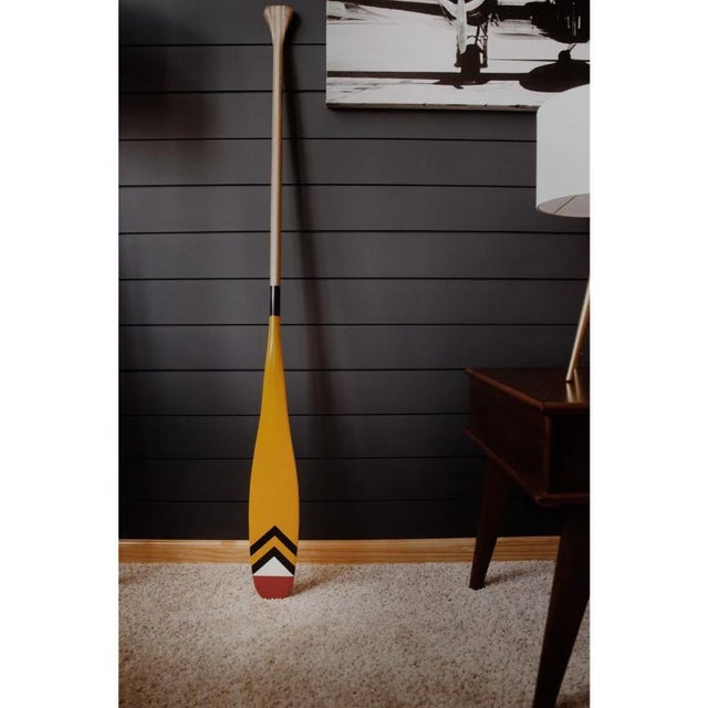 Mid 20th Century Sanborn Canoe Company Dalles Des Morts Hand Painted Canoe Paddle (New/ Old Stock) For Sale - Image 5 of 5