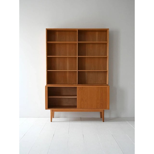 1960s Vintage Scandinavian Oak Bookcase, 1960s For Sale - Image 5 of 10