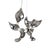 Silver Dune 6 Cluster Chandelier with Silver Hand Polished Shades by Daniel Becker for Moss Objects For Sale - Image 8 of 8