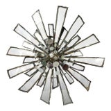 Signed Brutalist Starburst Wall Sculpture by Curtis Jere For Sale