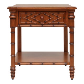 Bunny Williams Home Bamboo Bedside Table For Sale