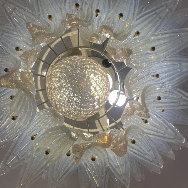 Murano Glass Palmette Chandelier from Barovier & Toso For Sale - Image 4 of 6
