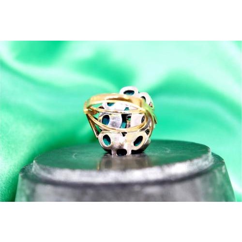 Gold and Silver Ring with Twelve Amethysts Inlaid For Sale - Image 4 of 10