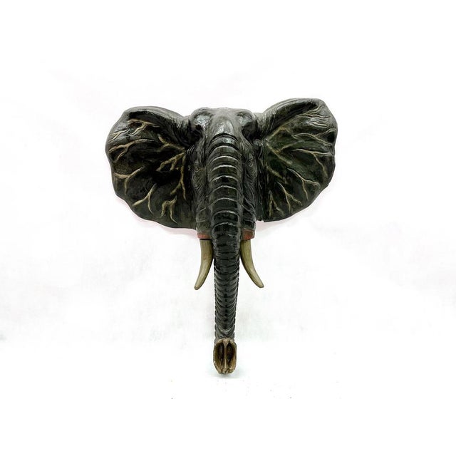 Balinese Artist, Carved Elephant Head, 1970s, Wood For Sale - Image 4 of 14