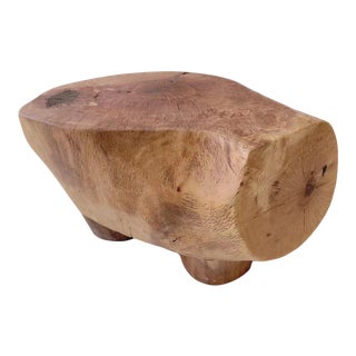 Contemporary Natural Oak Foot Ottoman For Sale