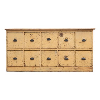 Antique Ten-Drawer Shop Cabinet, France, 1900 For Sale