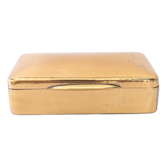 Art Deco Brass Jewelry Box, Vienna, 1920s For Sale