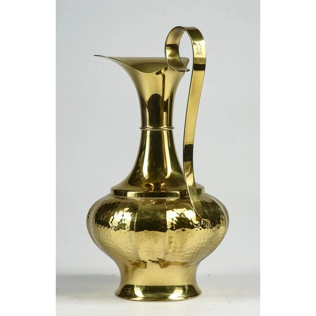 Vase in Hand-Beaten Brass by B. Bellotto, Italy, 1990 For Sale - Image 6 of 9