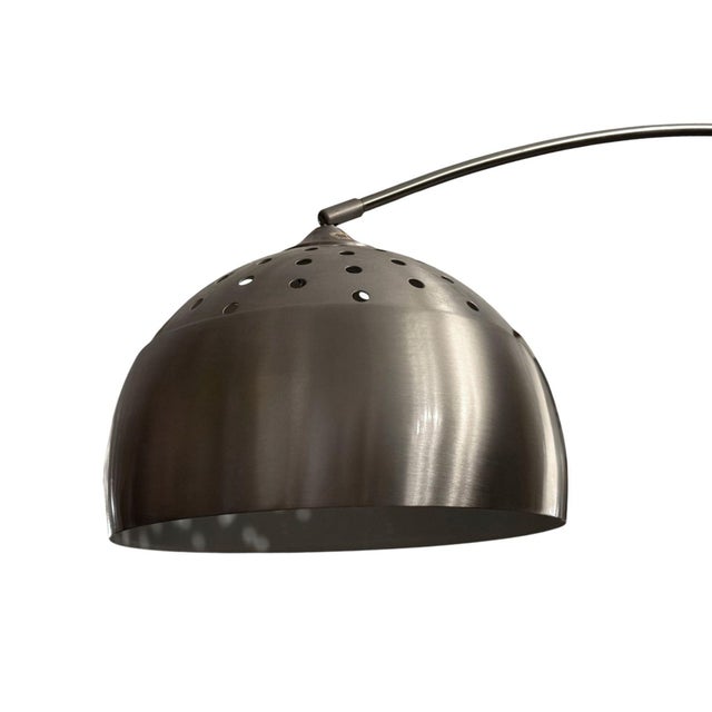 A striking Mid-Century Modern arched floor lamp inspired by the celebrated Arco lamp designed by Achille and Pier Giacomo...
