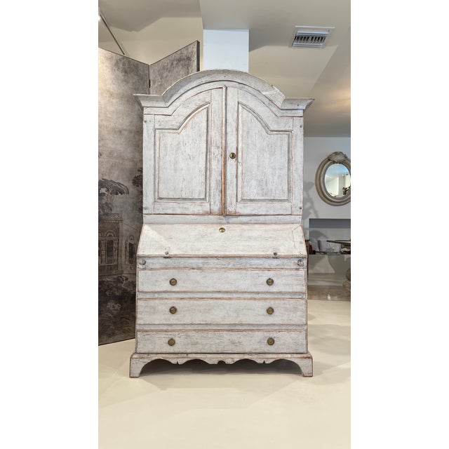 19th Century Swedish Gustavian Tall Case Antique Secretaire or Desk For Sale - Image 9 of 12