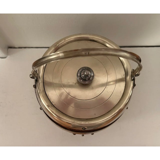 Late 19th Century English Oak/Ceramic Ice Bucket For Sale - Image 4 of 5