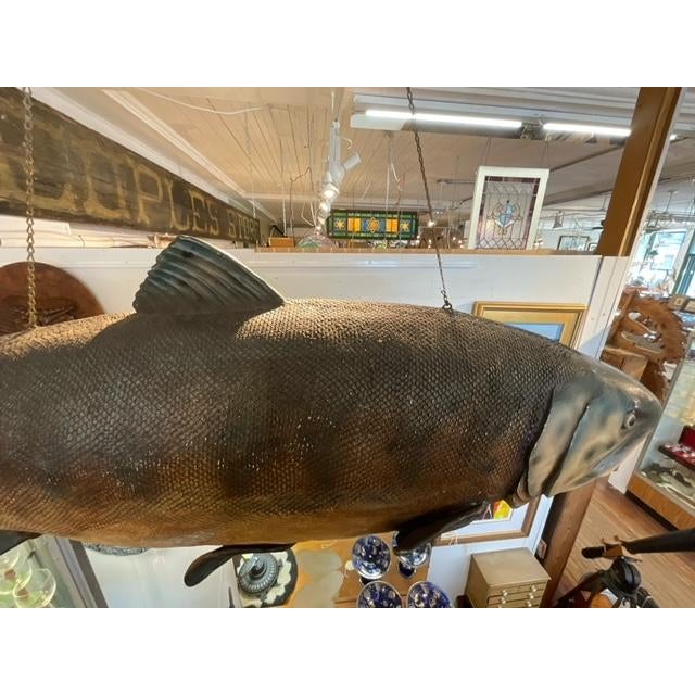 Large Vintage Fish Store Trade Sign Sculpture | Chairish